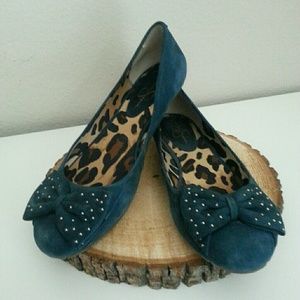 Studded Bow Ballet Flats